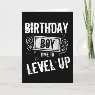 Birthday Boy Time To Level Up Video Game Birthday  Card