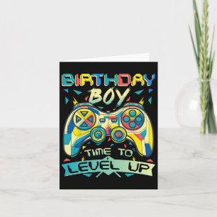 Birthday Boy Time To Level Up Video Game Birthday  Card