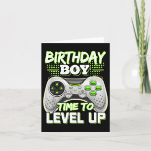 Birthday Boy Time To Level Up Video Game Birthday  Card