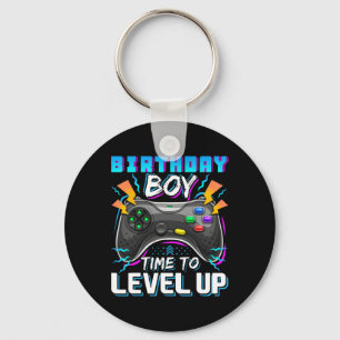 Birthday Boy Time To Level Up Video Game Birthday Keychain