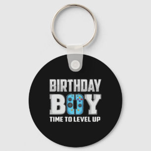 Birthday Boy Time To Level Up Video Game Birthday Keychain
