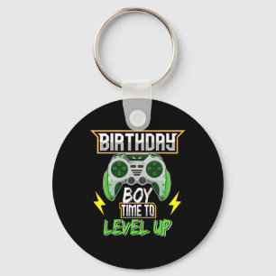 Birthday Boy Time To Level Up Video Game Birthday  Keychain