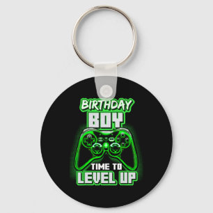 Birthday Boy Time To Level Up Video Game Birthday Keychain