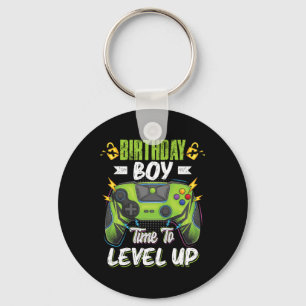 Birthday Boy Time To Level Up Video Game Birthday  Keychain
