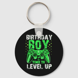 Birthday Boy Time To Level Up Video Game Birthday Keychain