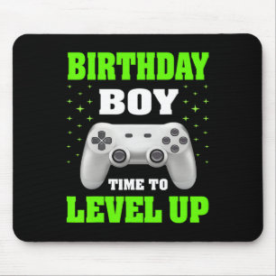 Birthday Boy Time To Level Up Video Game Birthday Mouse Pad