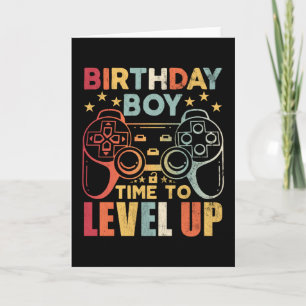 Birthday Boy Time To Level Up Video Game Card