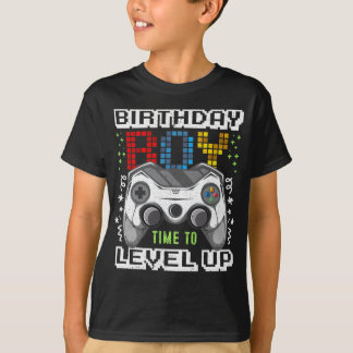 Birthday Boy Time to Level Up Video Game Gaming T-Shirt