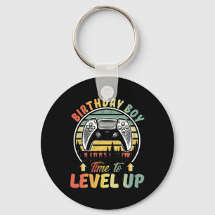 Birthday Boy Time To Level Up Video Games Gamer Bi Keychain