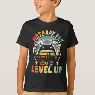 Birthday Boy Time To Level Up Video Games Gamer Bi T-Shirt