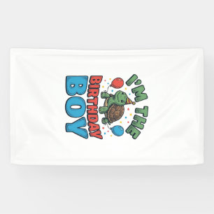 Birthday Boy Turtle Vintage Party Shirt Design_1 Banner
