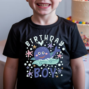 Birthday Boy Under the Sea Whale Starfish  T-Shirt