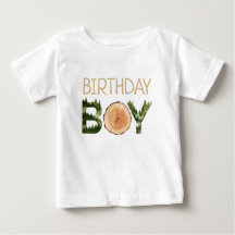 Birthday Boy Watercolor Woodland 