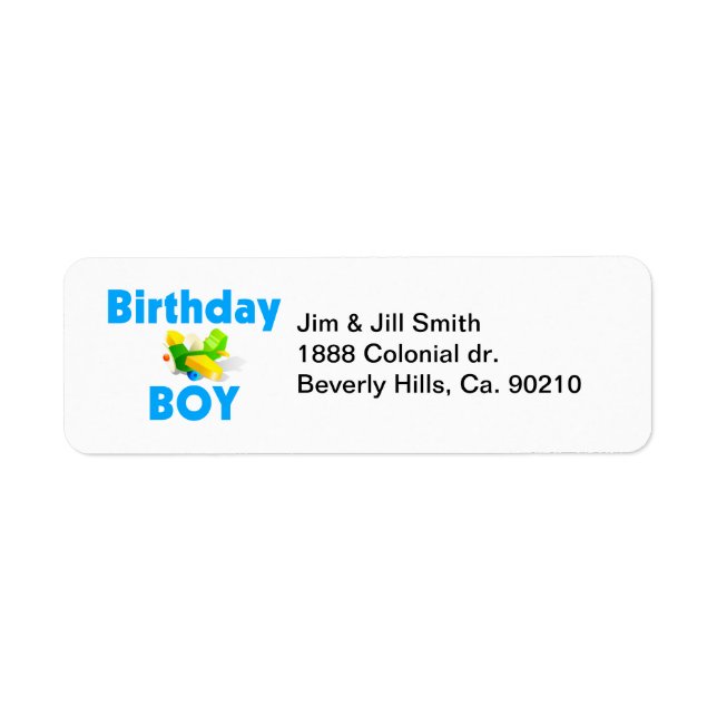Birthday Boy With Toy Airplane (Front)