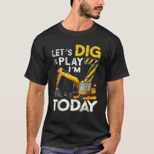 Birthday Boys I'm 7 Construction 7Th Birthday Exca T-Shirt