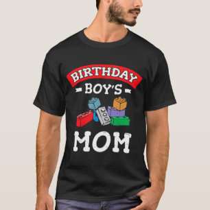 Birthday Boy's Mom Building Blocks 5 T-Shirt