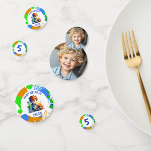 Birthday Boy's name and age Personalized Photo Confetti