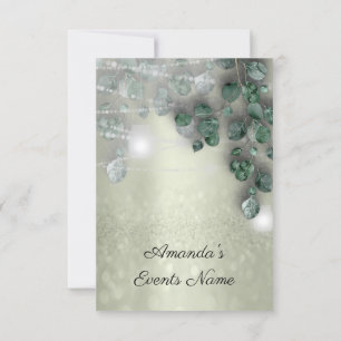 Birthday Bridal Shower Light Jar Rustic Greenery Invitation