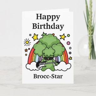 Birthday Broccoli Brocc, Rock Star Card