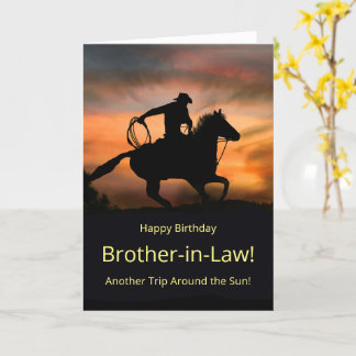 Birthday Brother in Law Country Western Cowboy Card