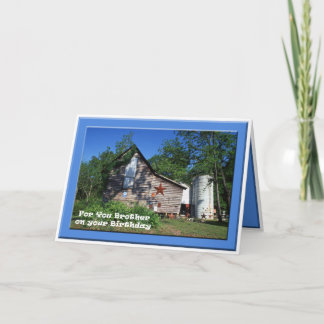 Birthday - Brother Old Virginia Barn Card