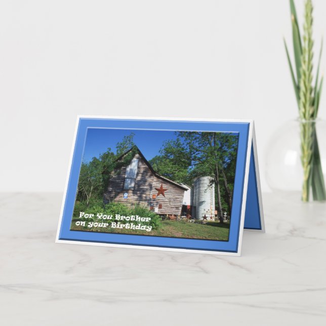 Birthday - Brother Old Virginia Barn Card (Front)