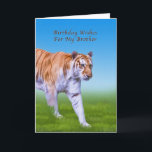 Birthday,  Brother, Tiger Walking Card<br><div class="desc">This green-eyed tiger is ready to wish someone special a happy birthday on this colourful greeting card.</div>