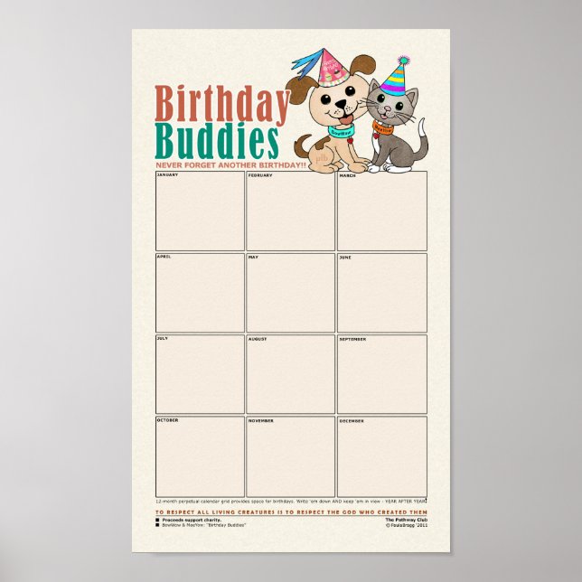 Birthday Buddies [reminder of birthdays] Poster (Front)