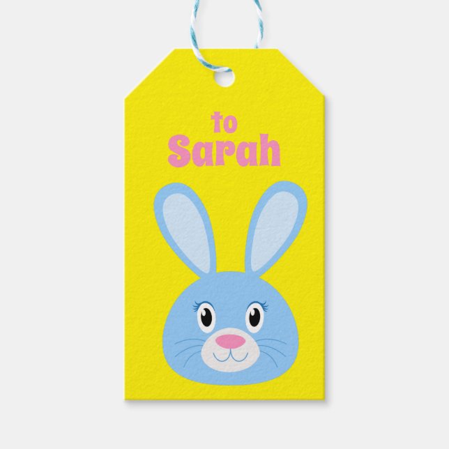 Birthday Bunny Gift Tags (Front)