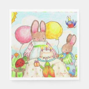 Birthday Bunny Paper Napkins 