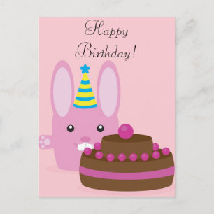 Birthday bunny postcard