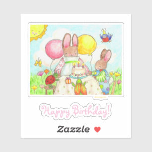 Birthday Bunny Sticker