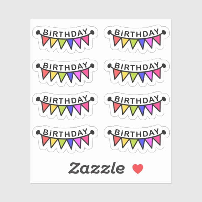 Birthday Bunting Banners Bday Reminder Planner  (Sheet)