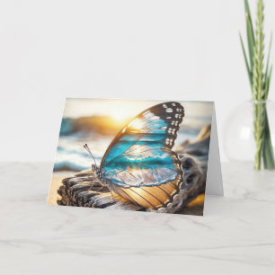 Birthday Butterfly with Ocean Wings Card