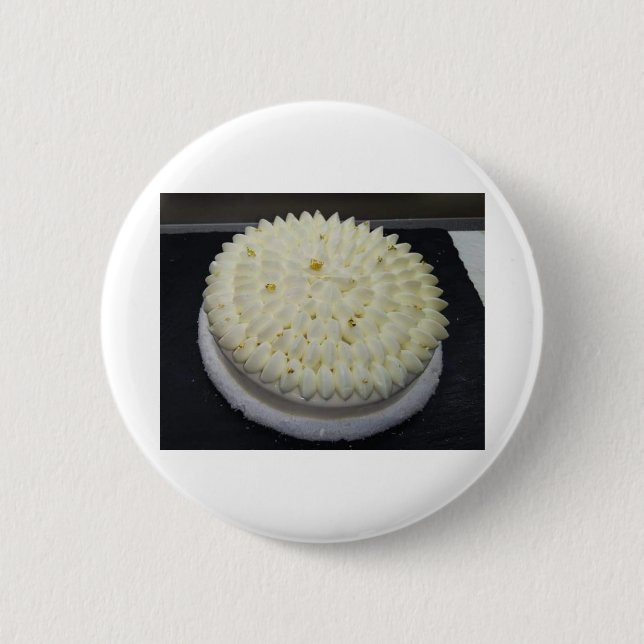 Birthday cake 1 2 inch round button (Front)