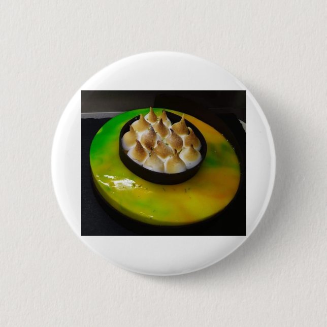 Birthday cake 2 inch round button (Front)