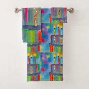 Birthday Cake Bath Towel Set