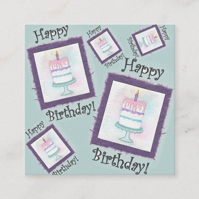 Birthday Cake Birthday Cards (Front)