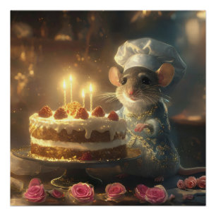 Birthday Cake by Fabulous Mice Baker Poster
