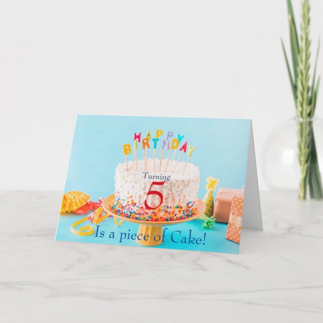 Birthday cake  card (Front)