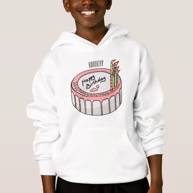 Birthday cake cartoon illustration  (Front)