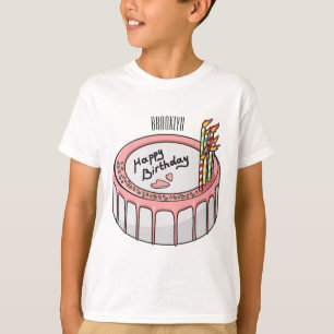 Birthday cake cartoon illustration  T-Shirt