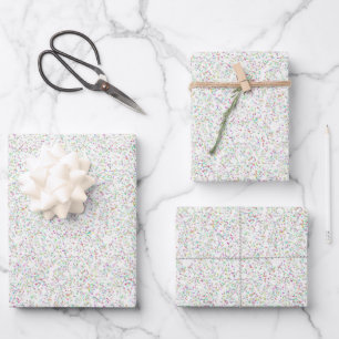 Birthday cake confetti pattern wrapping paper