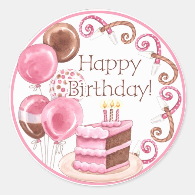 Birthday Cake Envelope Seal (Front)