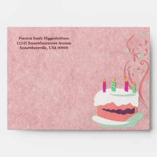 Birthday Cake Greeting Card Envelope