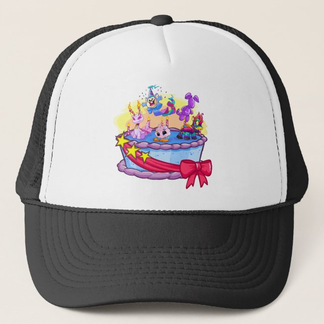 Birthday Cake Group Shot Trucker Hat (Front)