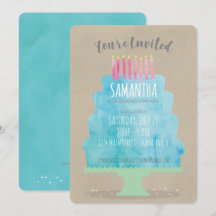 Birthday Cake Invitation
