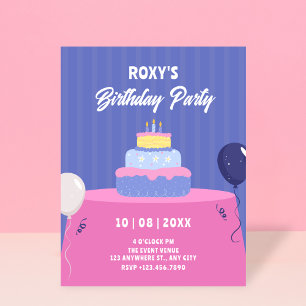 Birthday cake invitation