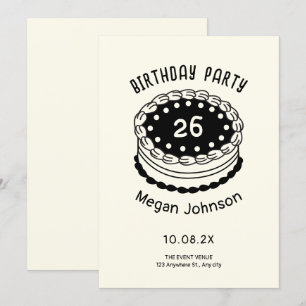 Birthday cake  invitation