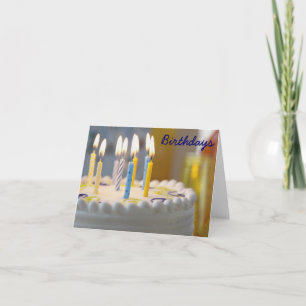 Birthday Cake Lit and Ready Birthday Card